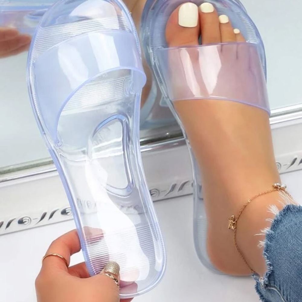 Open Toe Clear Jelly Sandals